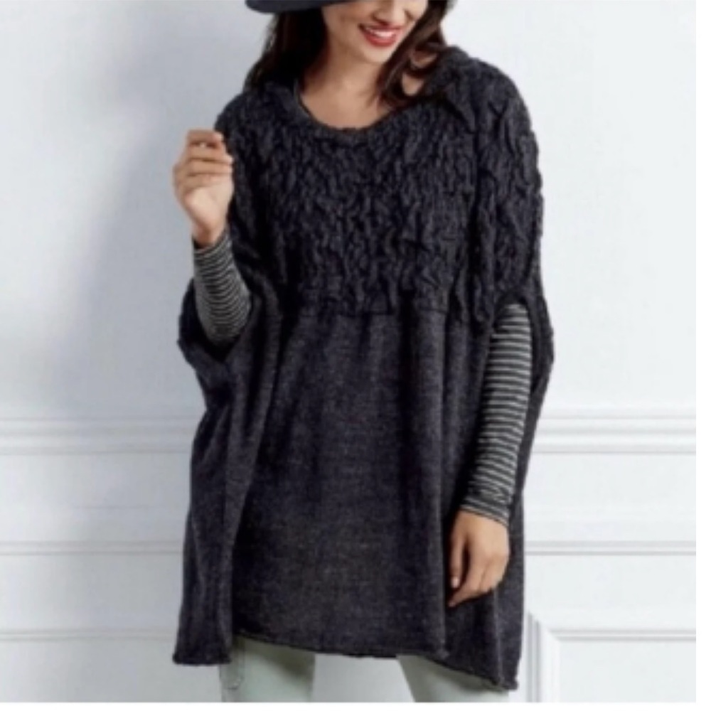 Cabi knit gray poncho - L - EUC - acrylic, wool and mohair blend - Picture 6 of 6